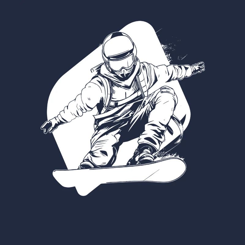 Graphique de snowboarder drôle