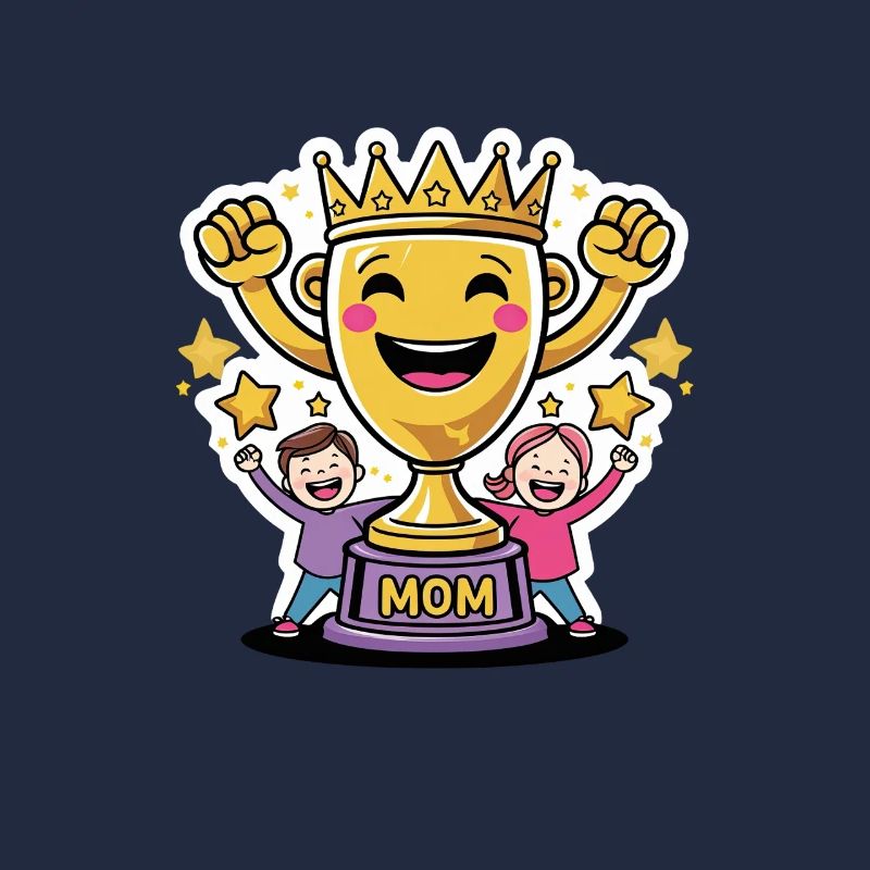 Beste Mama Trophäe – Süßes Muttertagsmotiv