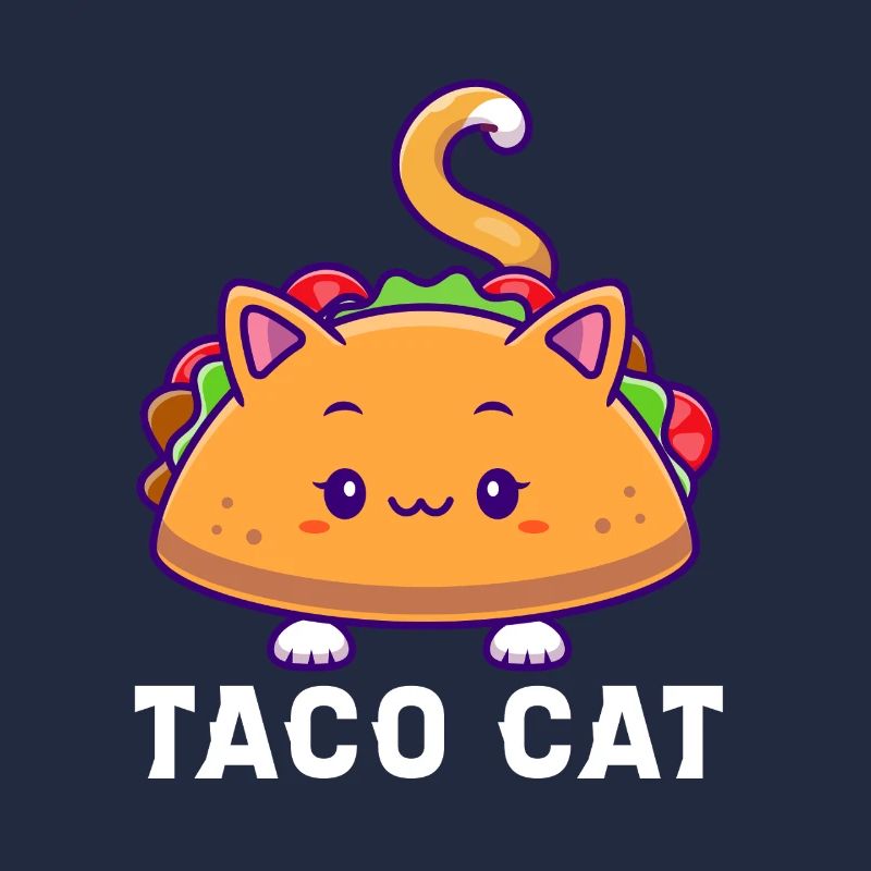 Taco Cat Adorable Kawaii Food Art