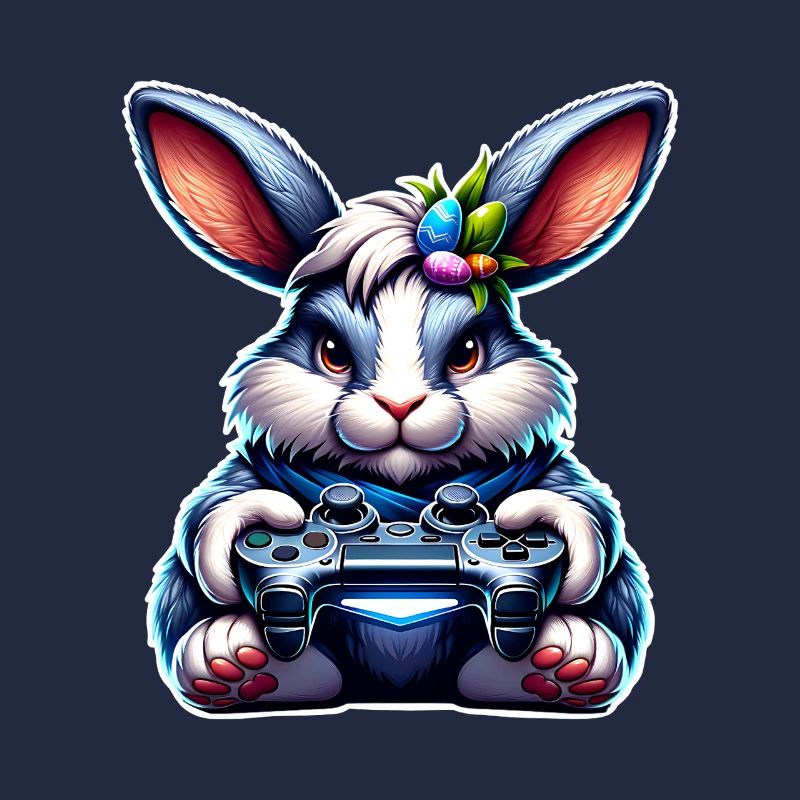 Bunny Rabbit Gamer Nerd de jeu