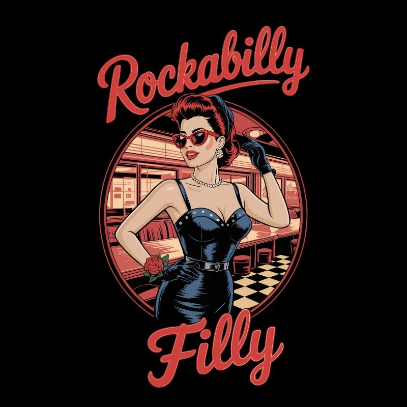 Rockabilly Filly Retro Vibes dans le restaurant