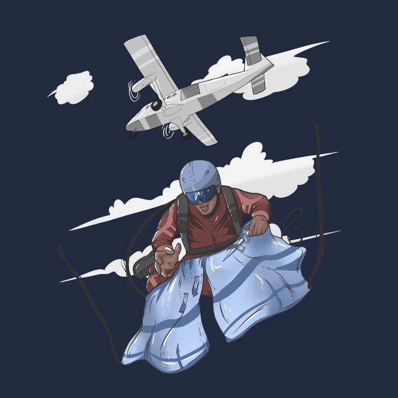Illustration de pilote de parachutisme aérien