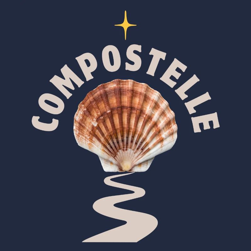Coquille Saint Jacques sur Chemin de Compostelle