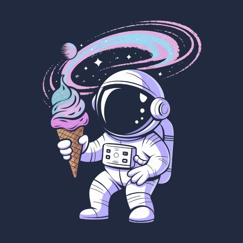 Weltraum-Astronaut mit Eis