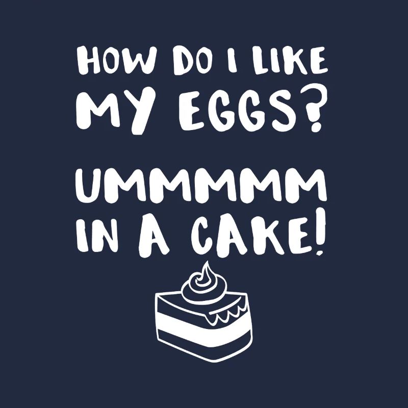 Whimsical Cake and Egg Puns Design