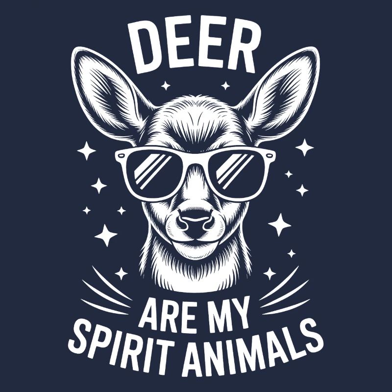 Deer with sunglasses saying design