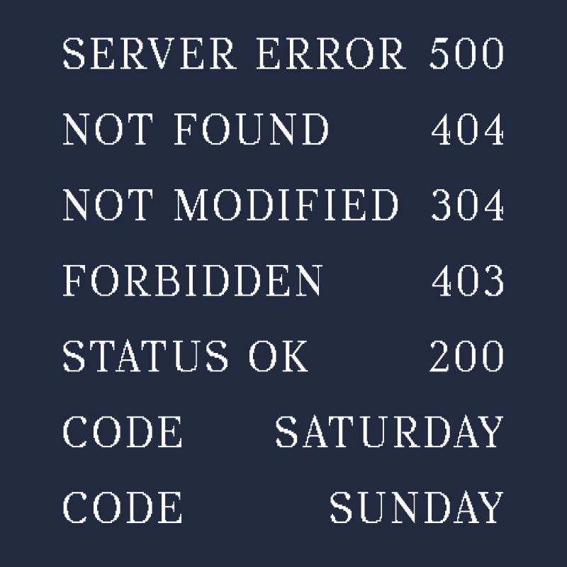 Codes IT en semaine