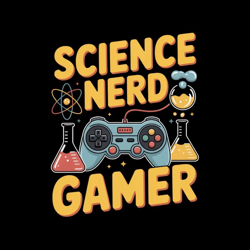 Science Nerd Gamer Controller Chemie Physik
