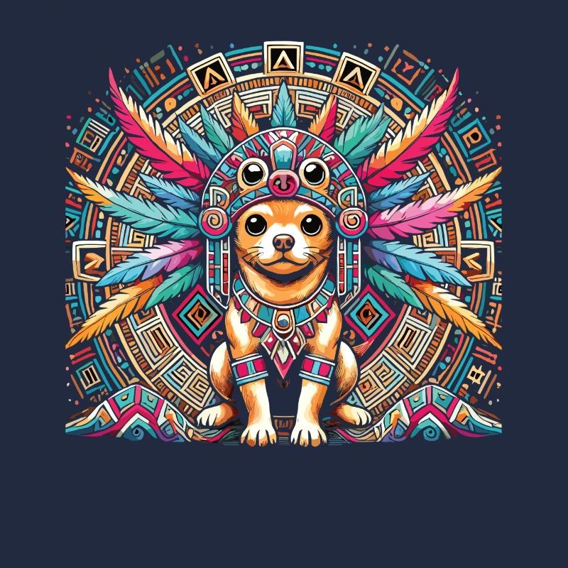 Aztekischer Hund mit Federn