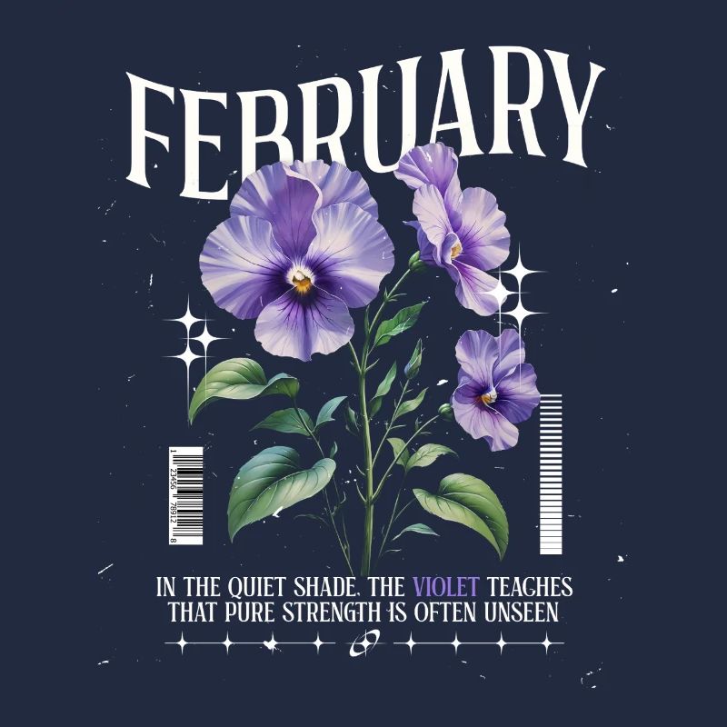 Février Violette Naissance Fleur