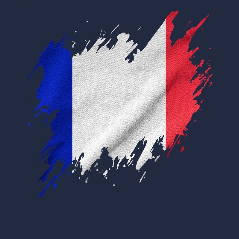 Drapeau français, style déchiré