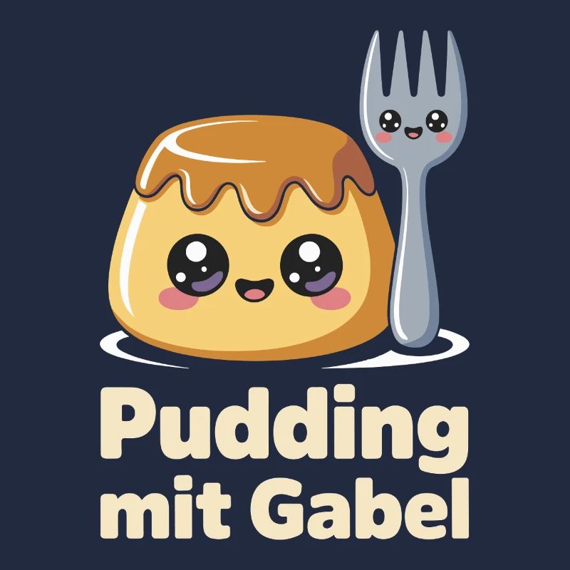 Pudding with fork