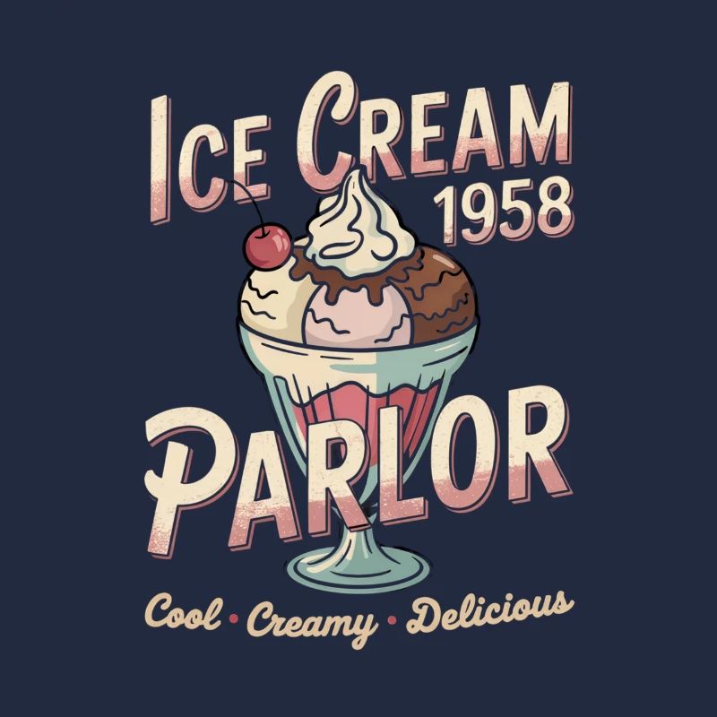 Vintage Eiscreme Werbung