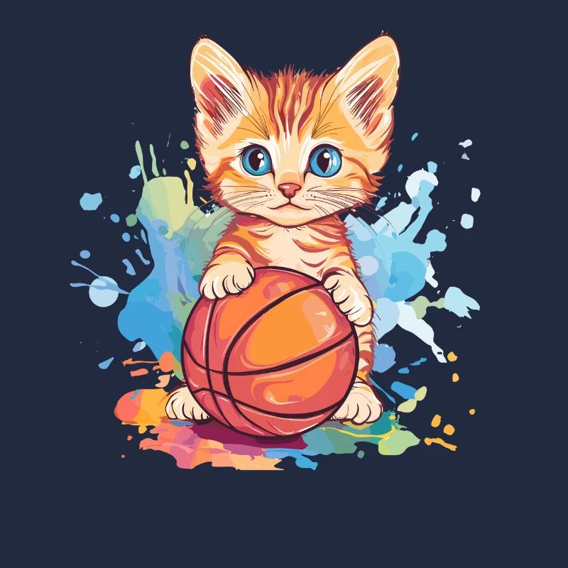 Ballon de chat dans le style du basket-ball