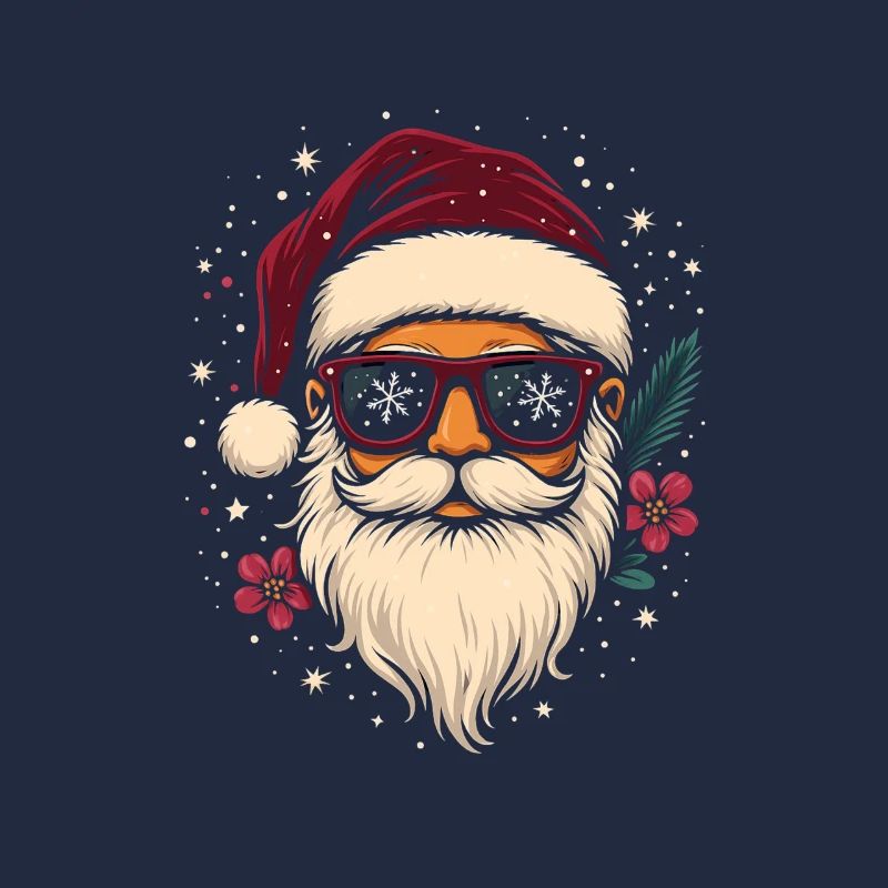 Cooler Weihnachtsmann mit Sonnenbrille Geschenk