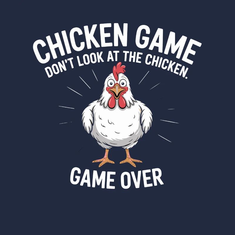 Jeu de poulet Ne regardez pas le jeu de poulet terminé
