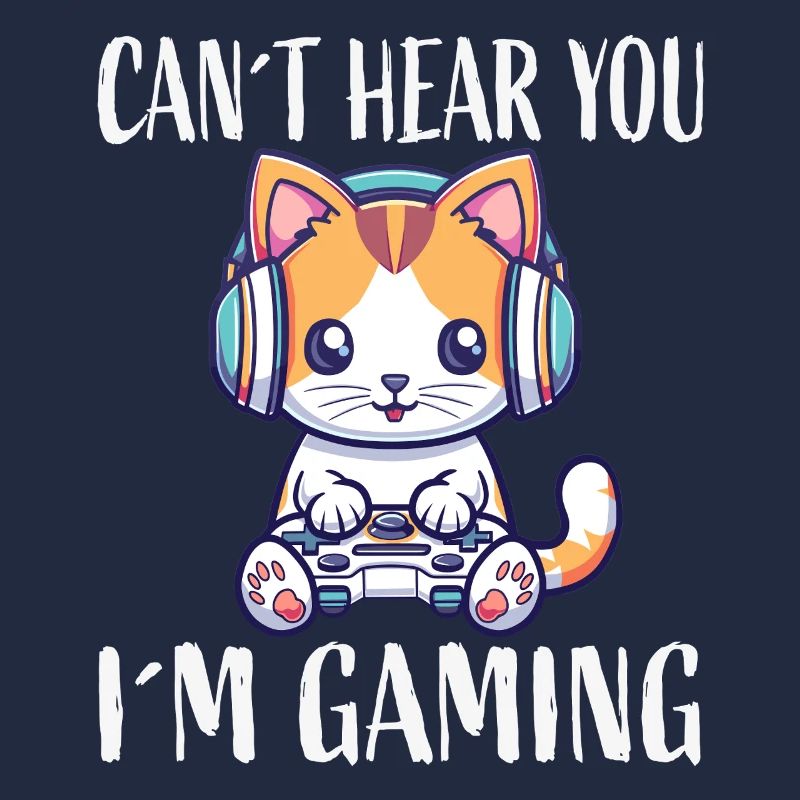 Chaton avec un casque en jouant