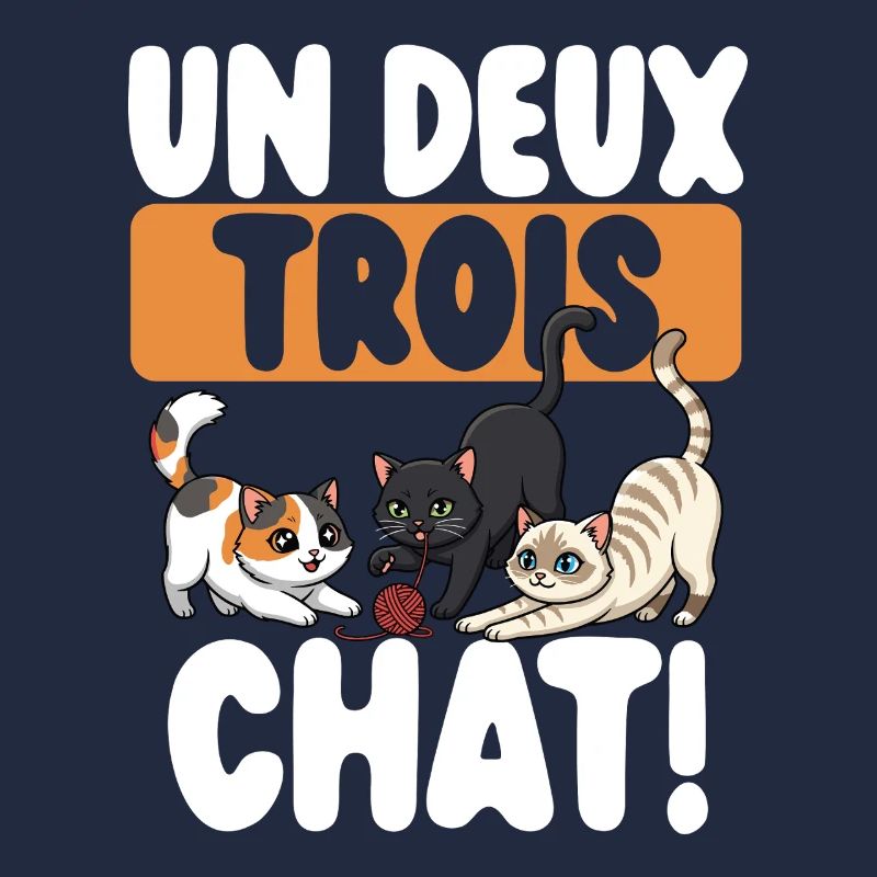 One, two, three cats, cute cats,