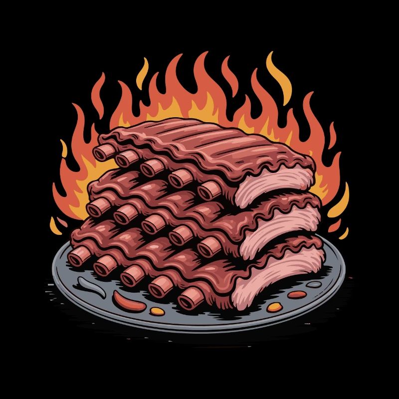 Fire grilled rib platter