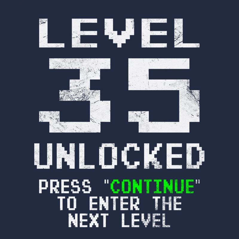 35 Geburtstag Gamer Level 35 unlocked