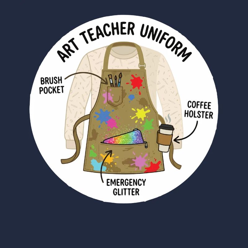 Motif créatif de l’uniforme d’enseignant d’art