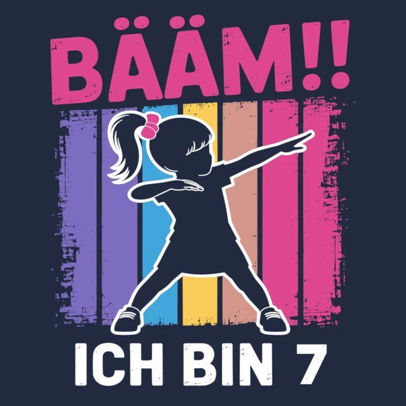 Bääm Ich bin 7 Dabbing Mädchen 7. Geburtstag