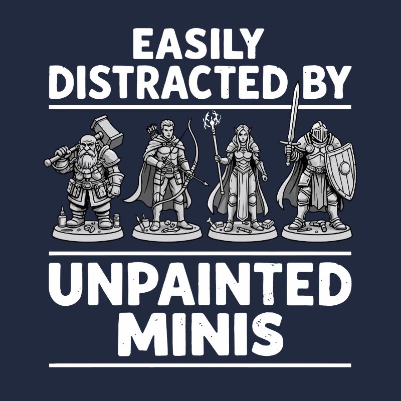 Les figurines non peintes distraient