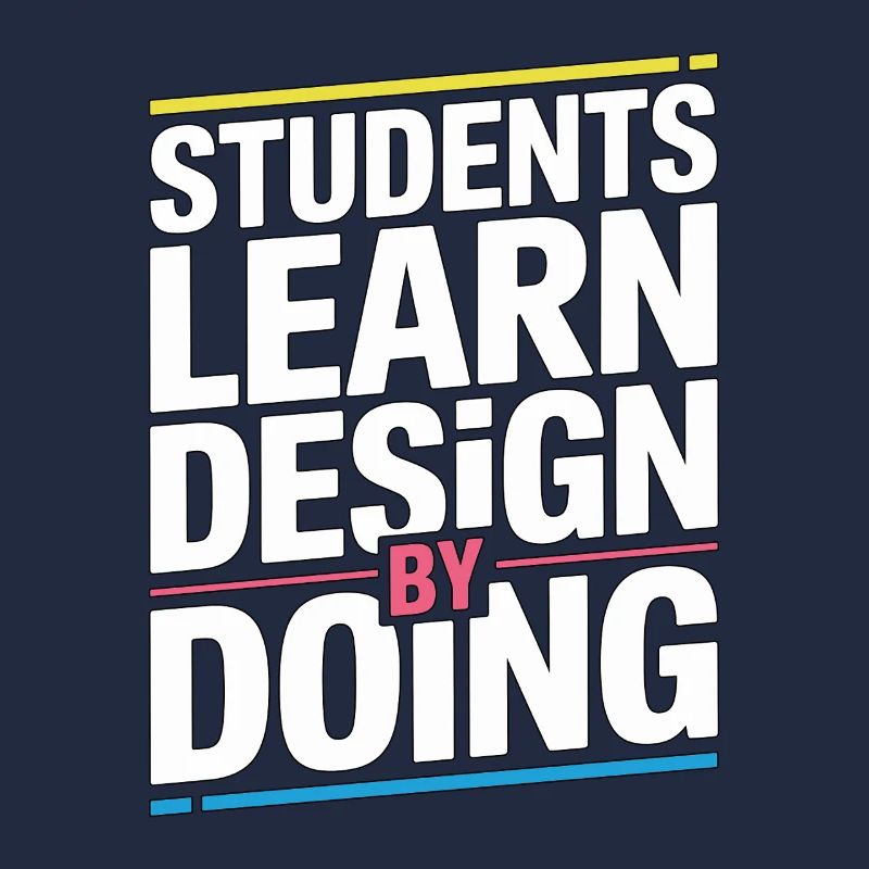 Designer Educator Students Learn Graphic Design