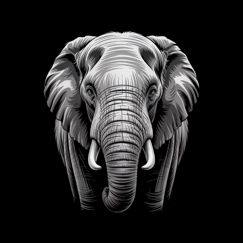 Éléphant tête d’éléphant