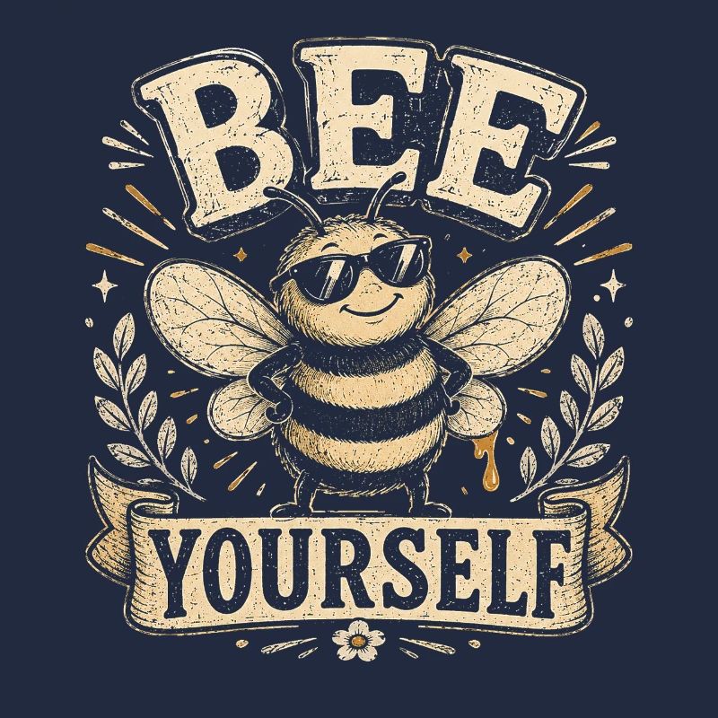 Bee Yourself Vintage Graphic