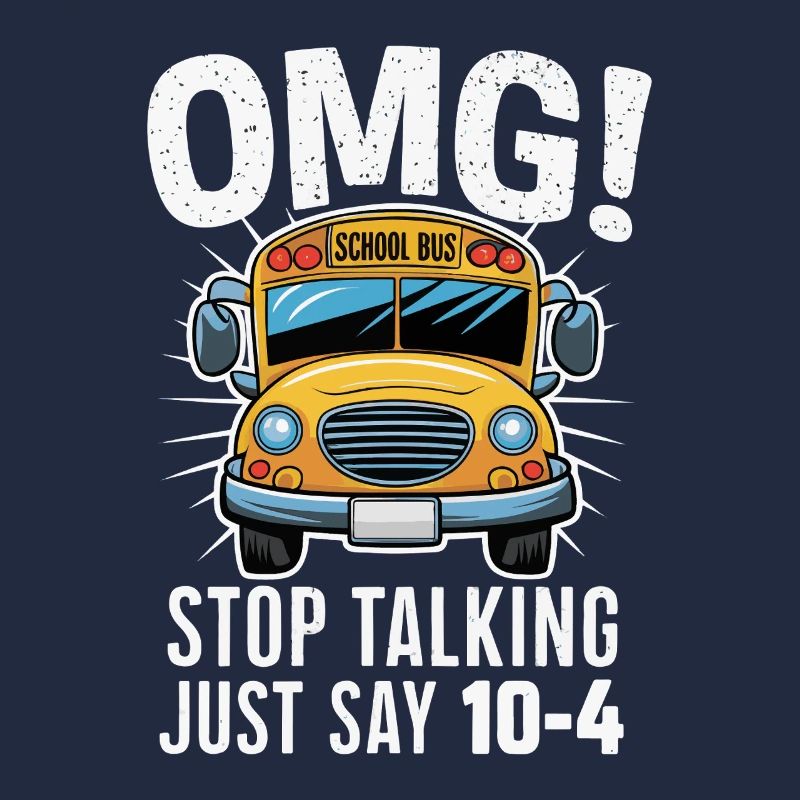 OMG Schulbus Spruch Illustration