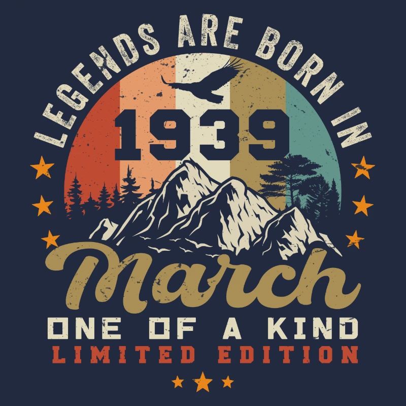 Mars 1939 Vintage anniversaire rétro cadeau