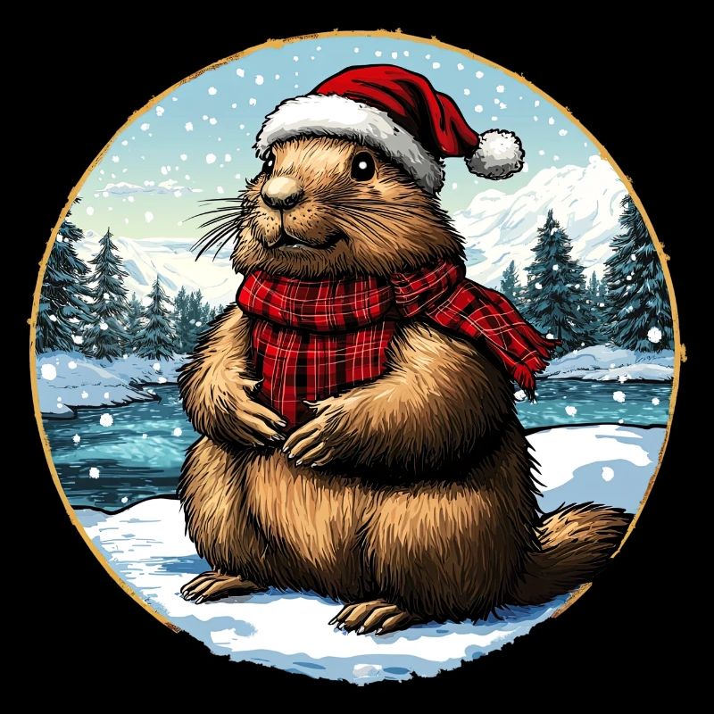 Groundhog Santa Claus