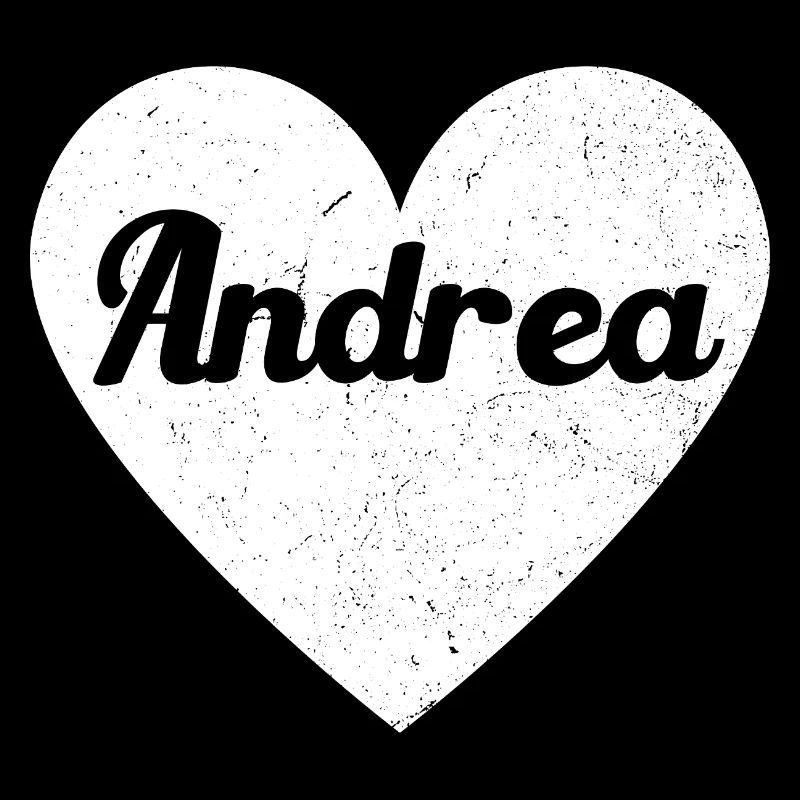 Andrea Name Grosses Herz Liebe Grafik Geschenk