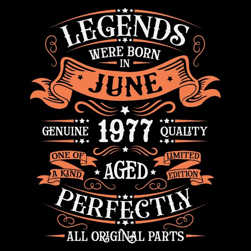 Retro Vintage Legendär Geburtstag Juni 1977