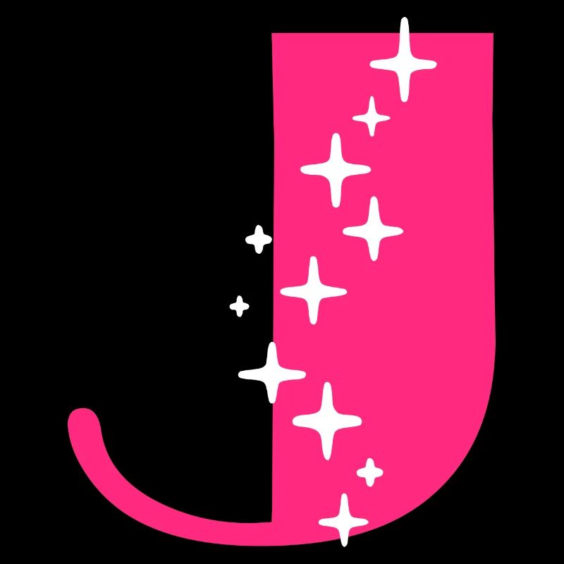 Letter J Glitter