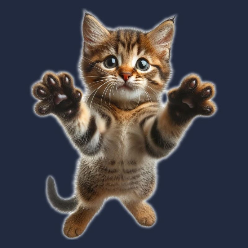 Mignon petit chat qui saute