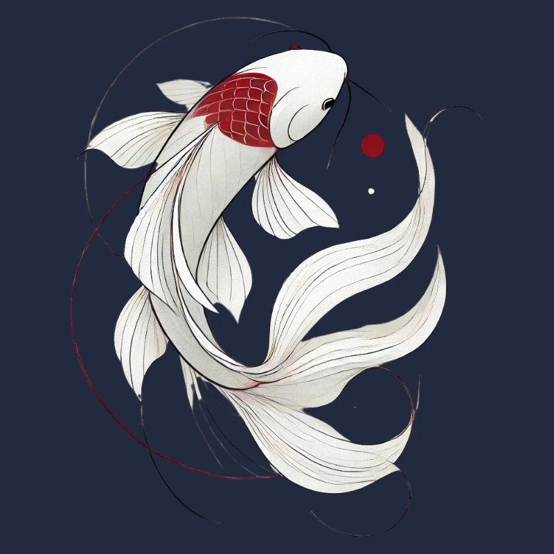 Illustration élégante de poisson Koi