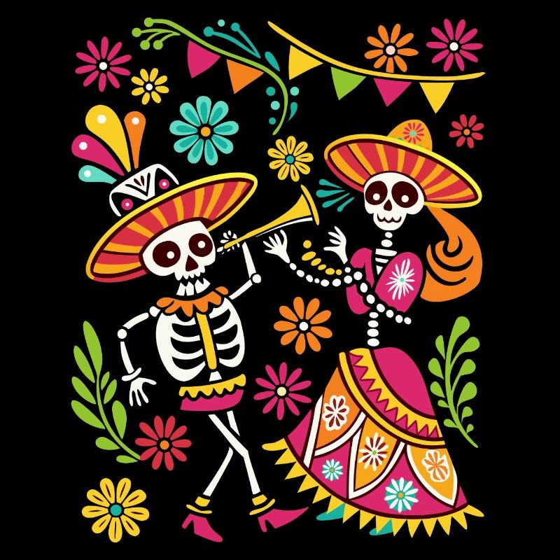 Mexikanischer Schädel Sugar Skull Dia de Muertos