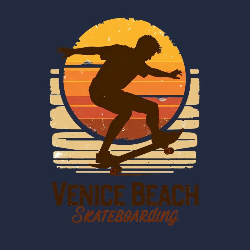 Venice Beach Skateboard Sunset