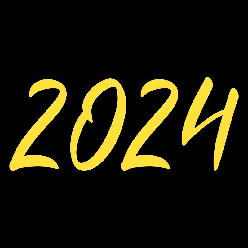 2024 Silvester Neujahr gelb