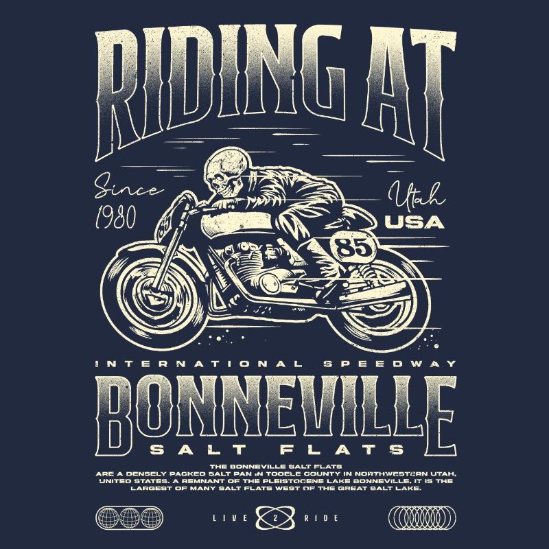 Bonneville Salt Flats Motorrad Geburtstag 1980