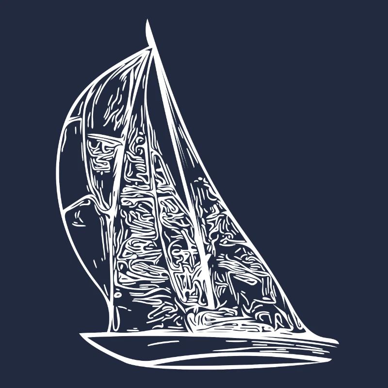 Sport sailboat with sails