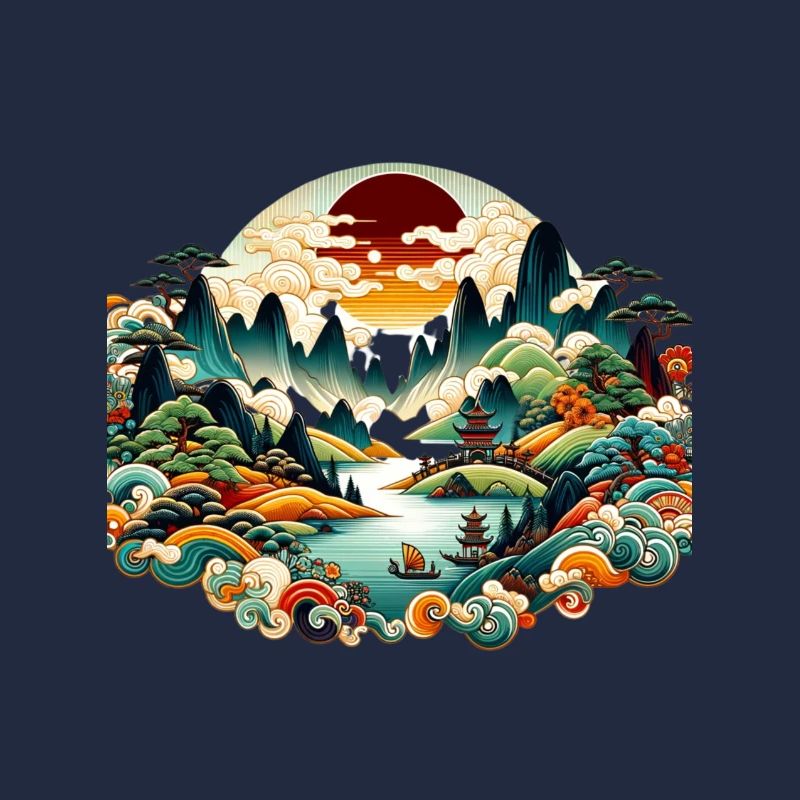 Lebendige chinesische Volkslandschaft