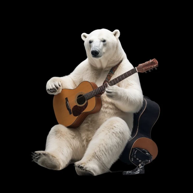 Weiße Polar Bear Gitarre