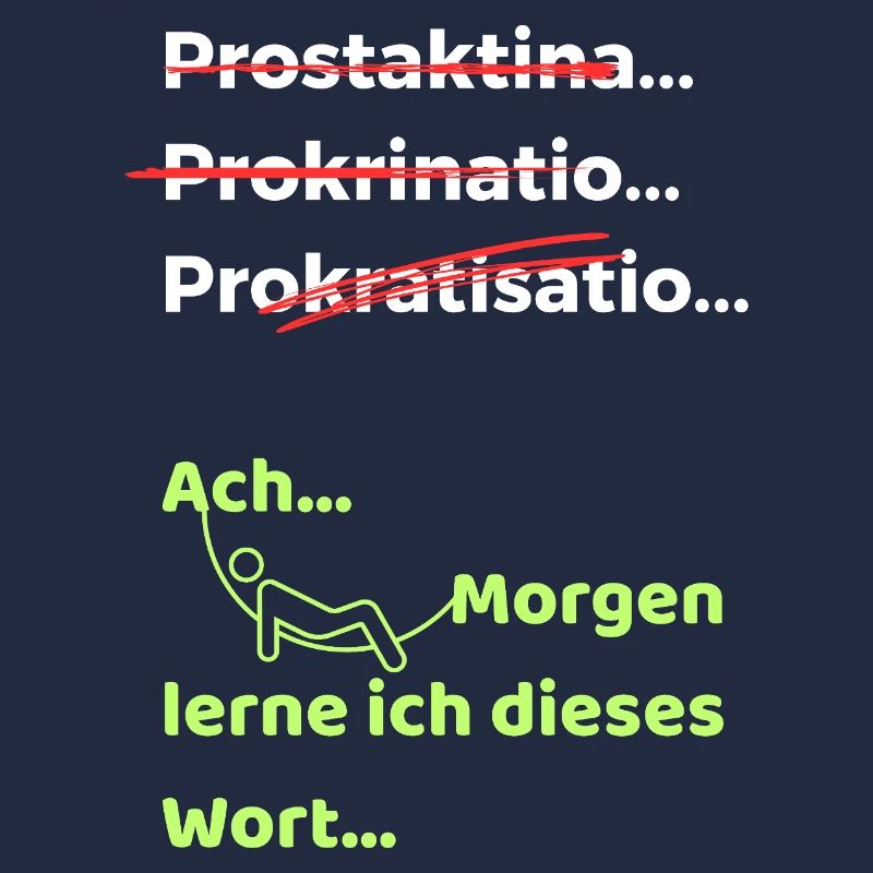 Prokrastination Witz lustiger Spruch Hängematte