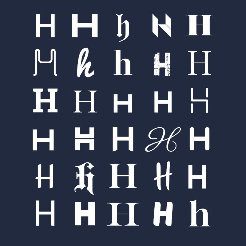H Glyphs: Heraldic Typography Pattern