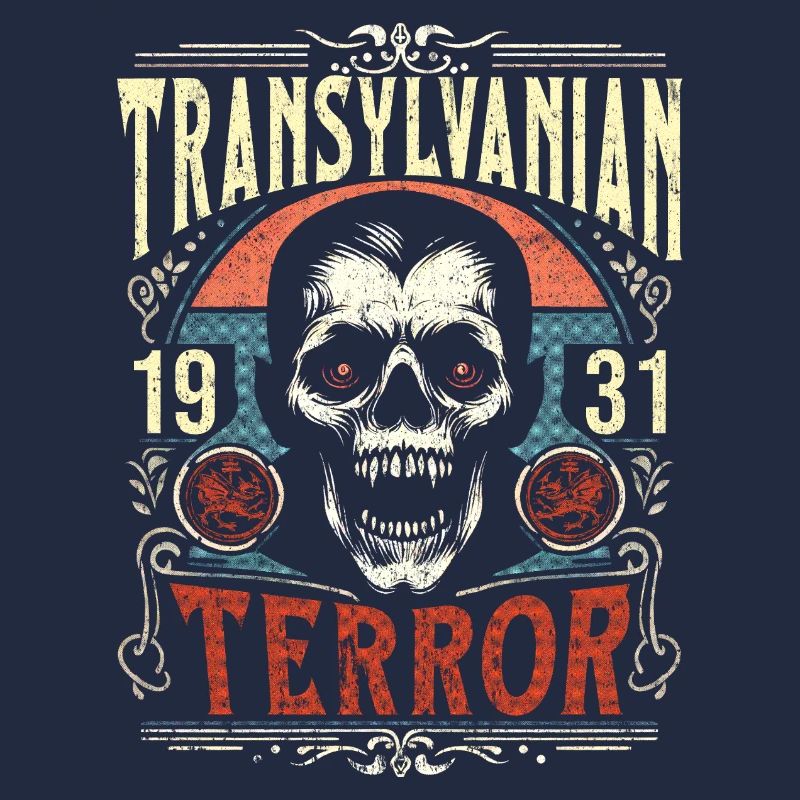 Transsilvanien Terror Vintage Skelett Dracula