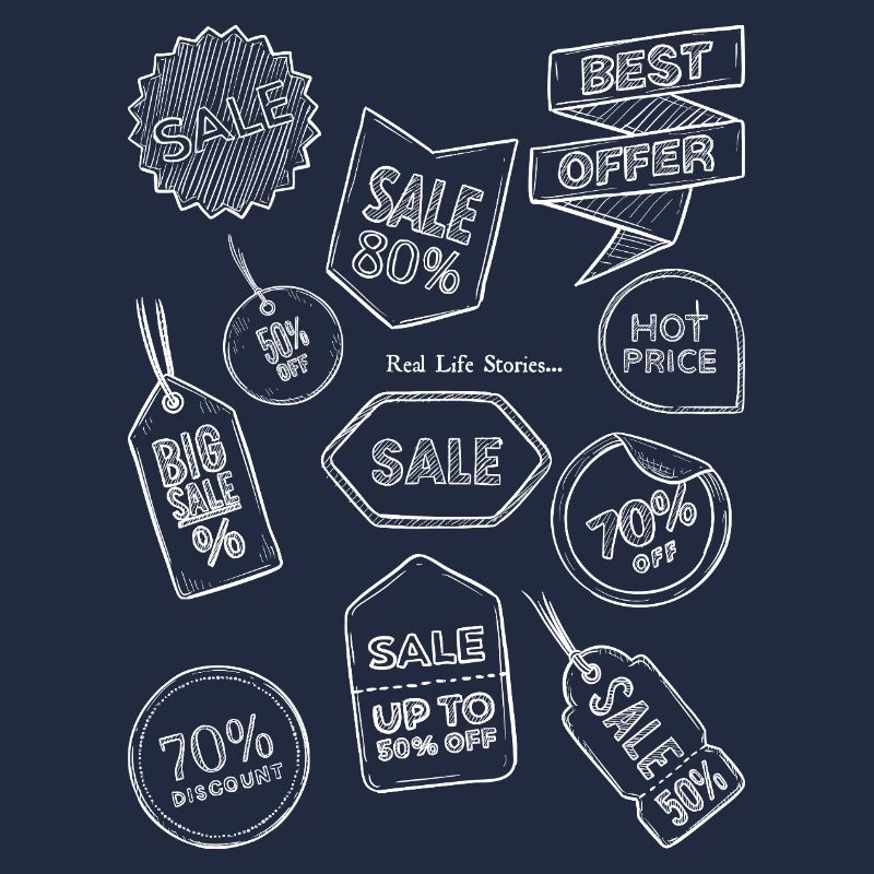 Tableau noir vente Doodles