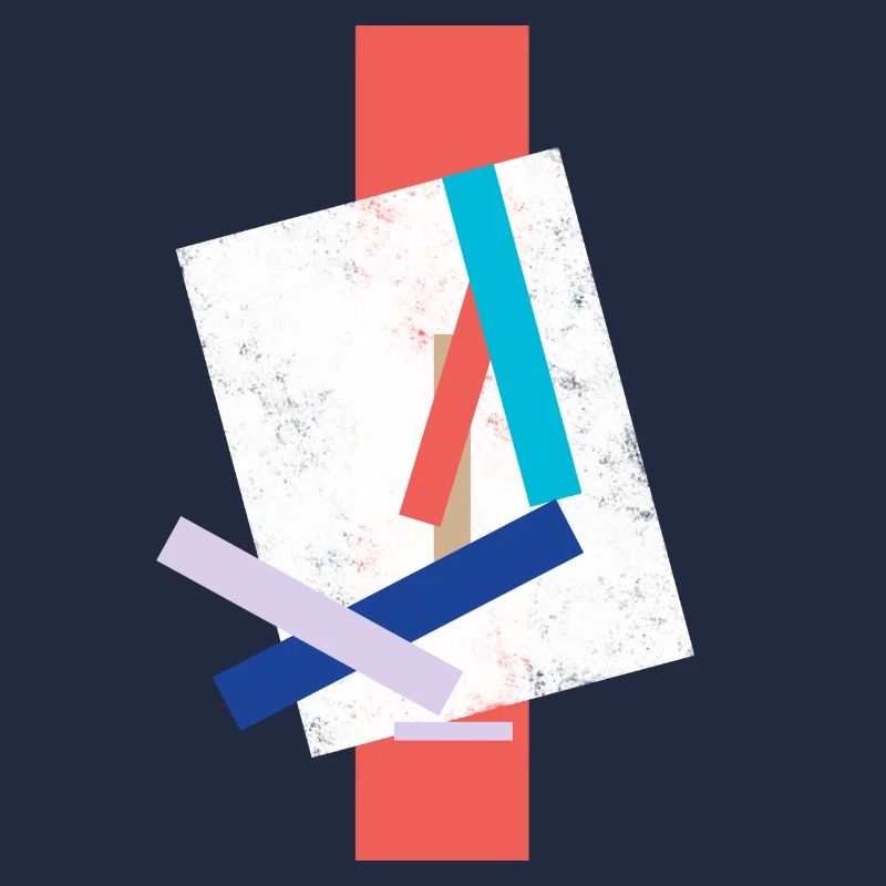 Abstract geometry accent for art student